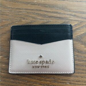 kate spade card holder - black & beige/pink (matching bag on profile)